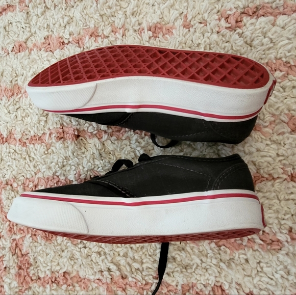 🌿VANS Atwood Sneaker Little Kid Charcoal Gray with Red [13]🌿 - Picture 5 of 9